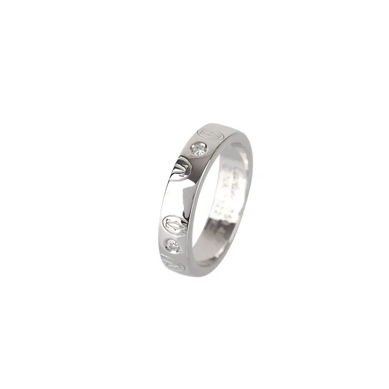 (정품)까르띠에 해피버스데이링 18K 화이트골드 다이아 5P 48호 4mm