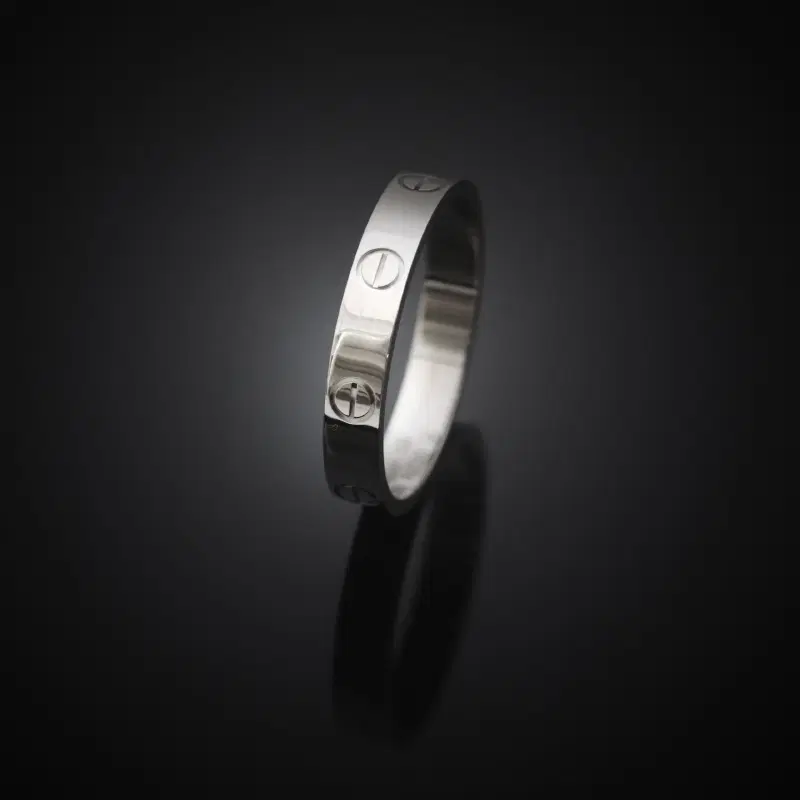 (정품)까르띠에 러브밴드(러브링 스몰) 18K 화이트골드 59호 3.5mm