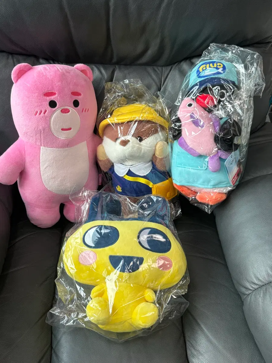 [일괄] 다이소 벨리곰 다마고치 핑구 랏코상 인형 4종