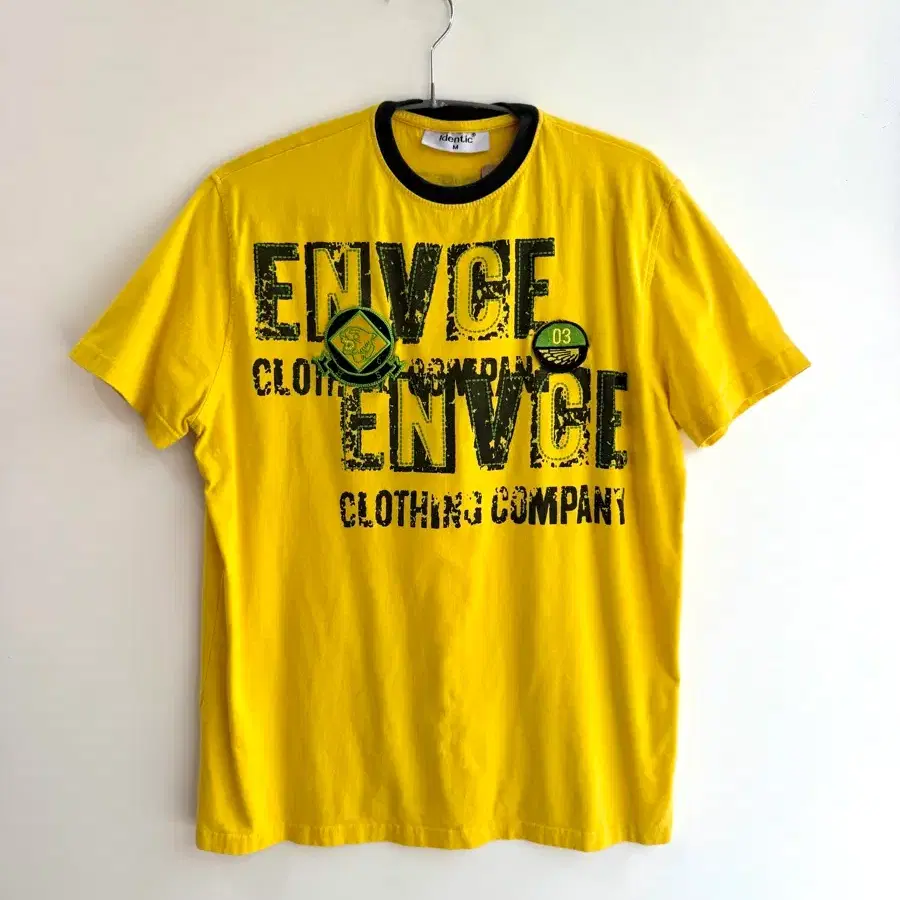 IDENTIC ENVYCE 와펜 링거넥 그래픽 티셔츠 M