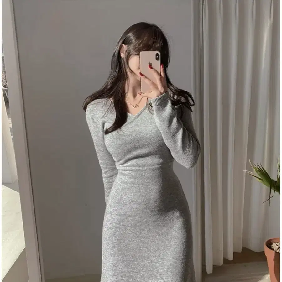 히니크 자체제작 롱 울원피스