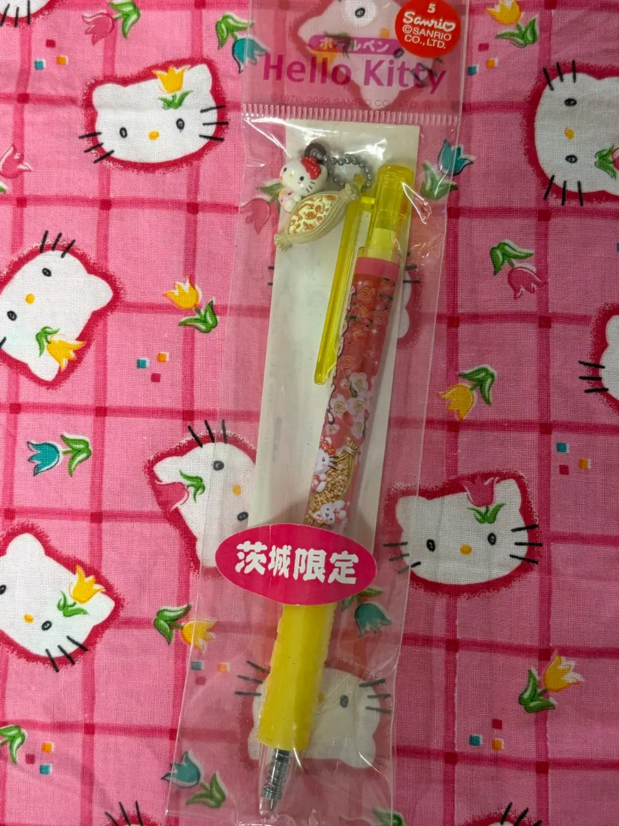 고전 키티 일본 아바라키현 미토 낫토 볏짚 키티 볼펜 킽스 키티 스트랩