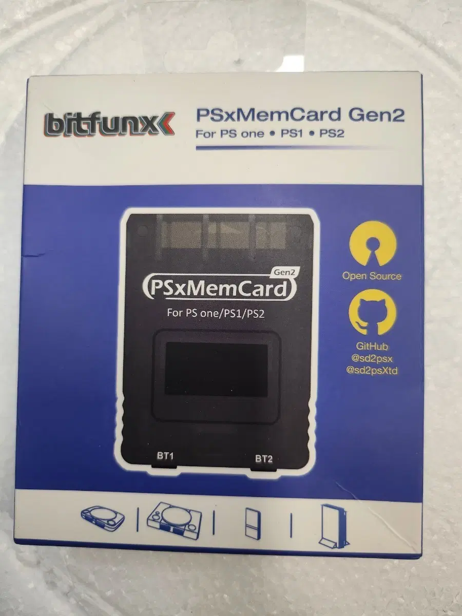 Bitfunx PSxMemCard Gen2 PS1/PS2 메모리 카드