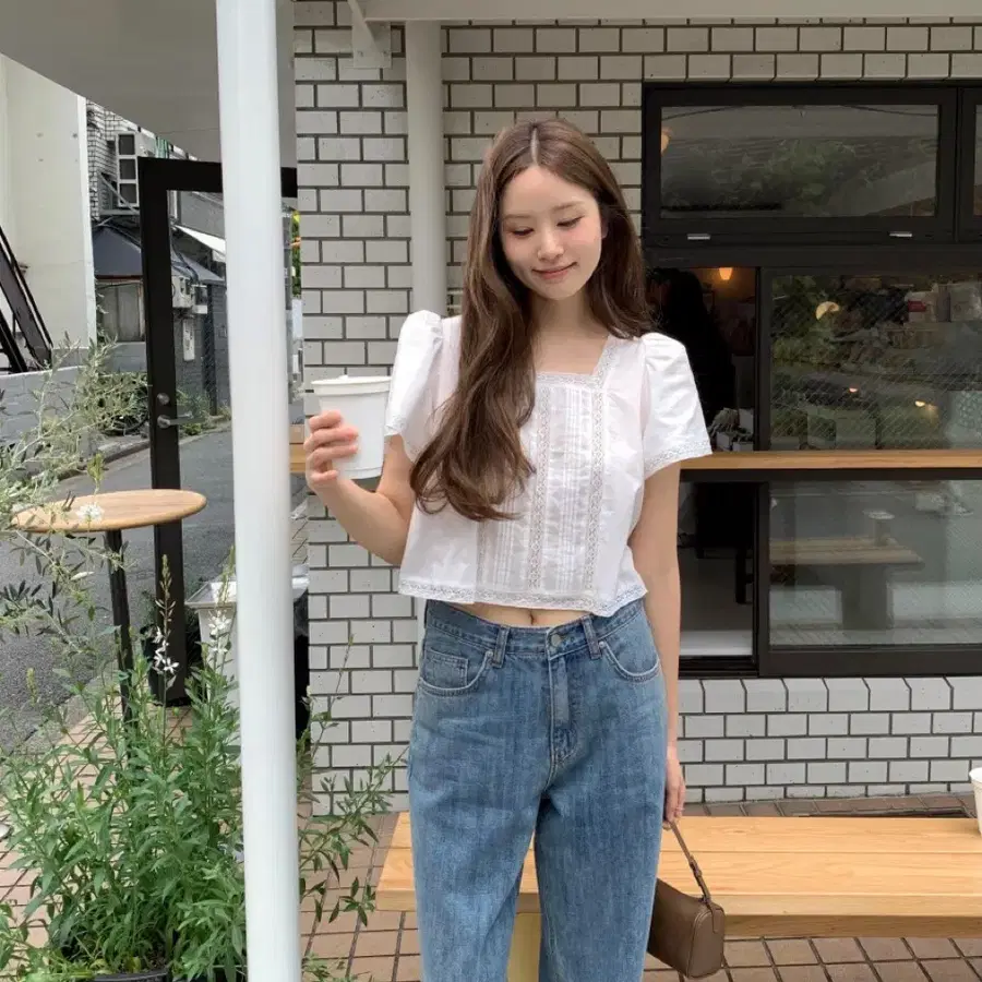 온스 리밍 레이스 블라우스