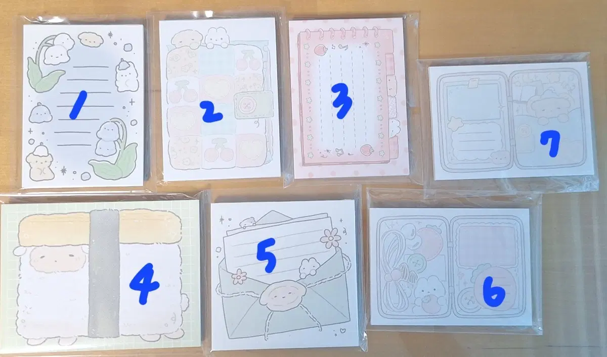 콩떡상점 메모지띵 7종류