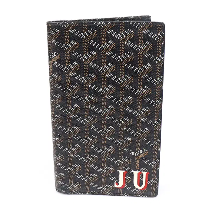 Goyard(고야드) 블랙 고야딘 캔버스 생로슈 장지갑 76693GOC