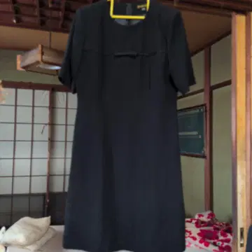 블랙 포멀 원피스 예복 상복