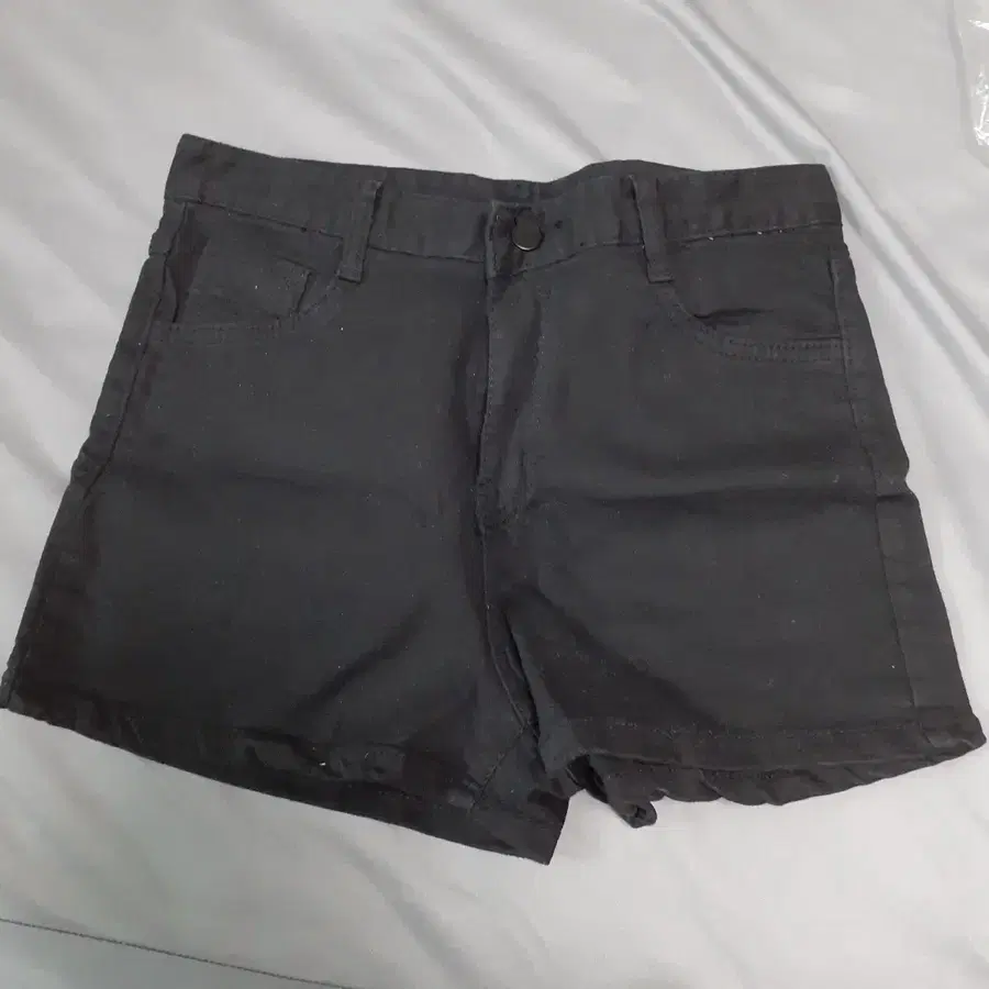 블랙 데님 숏팬츠 L사이즈 블랙진 반바지