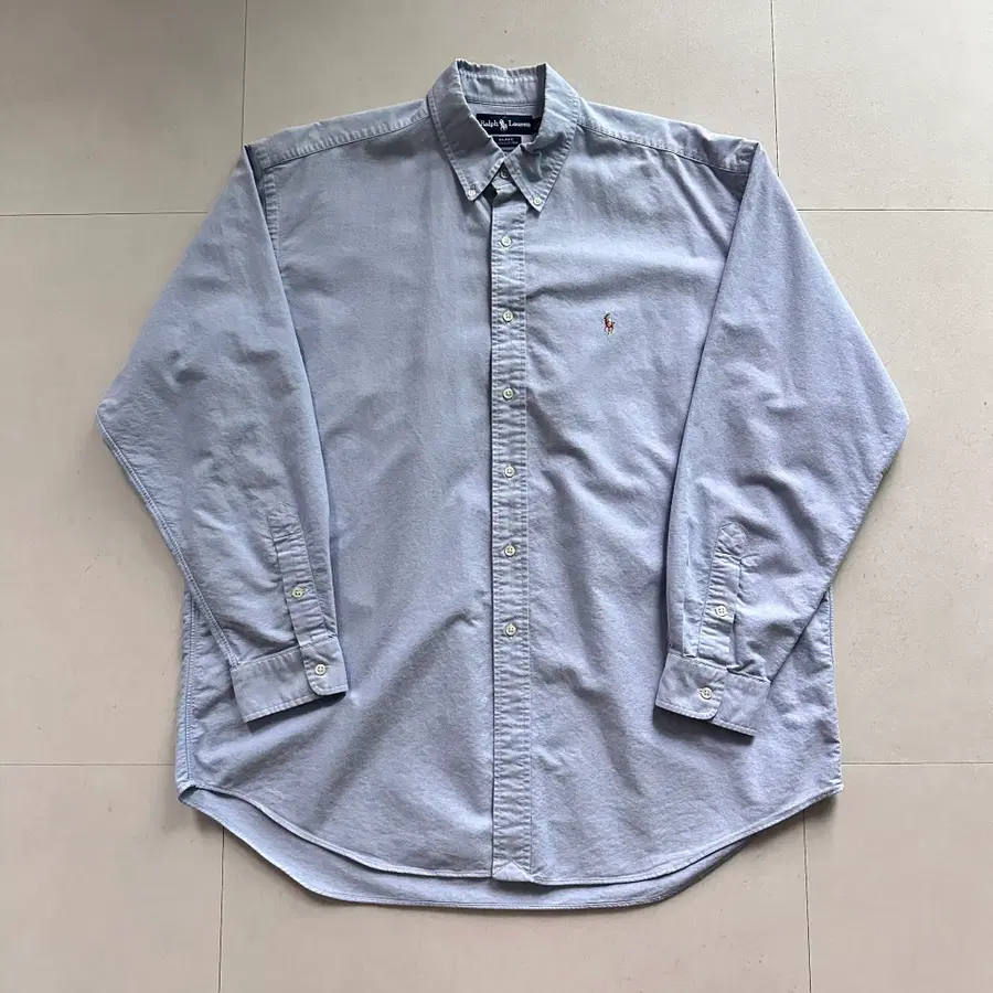 90s [XL] 폴로 랄프로렌 블레이크 셔츠 스카이블루