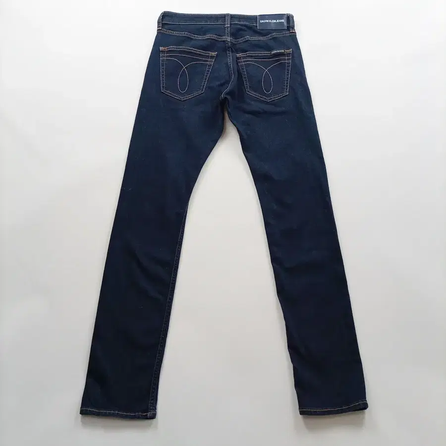 캘빈클라인 청바지 사이즈28 슬림 스판 진청 여자 데님팬츠 B1812