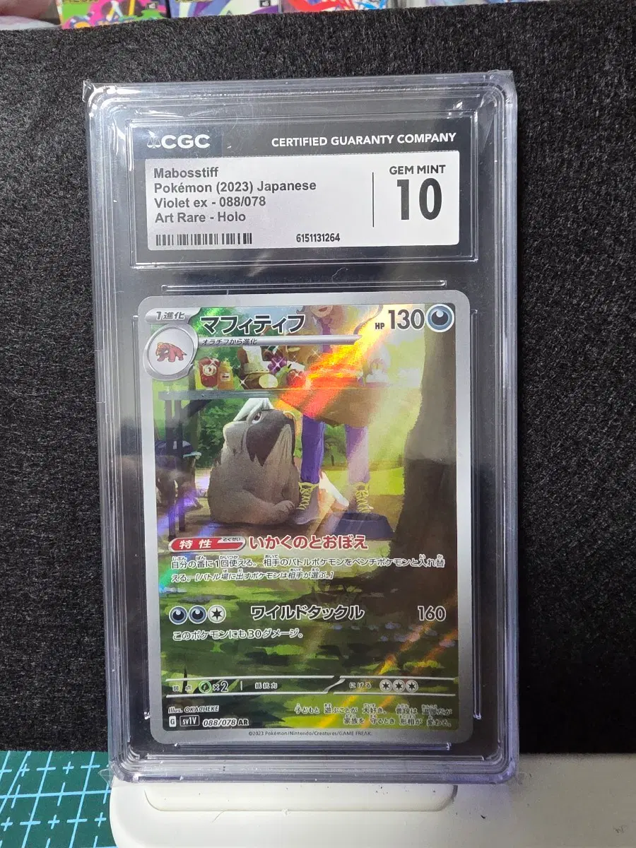 CGC 포켓몬카드 마보스티프 비올렛 ex 088/078 아트레어 홀로 GEM MINT 10