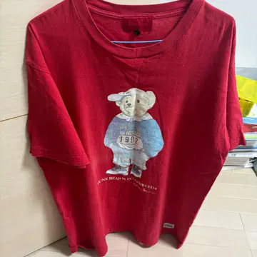 INTERBREED FUNK BEAR 티셔츠 레드 XXL