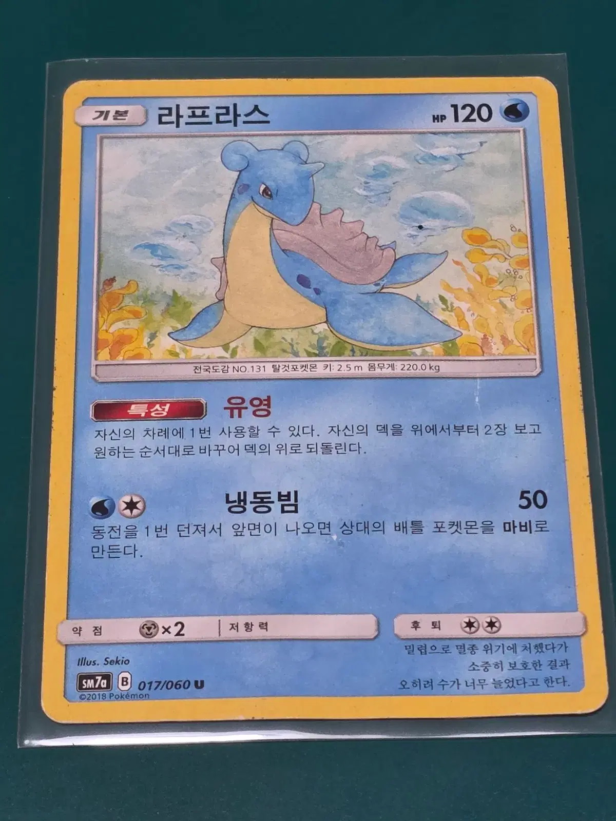 라프라스 017 060 sm7a 포켓몬카드
