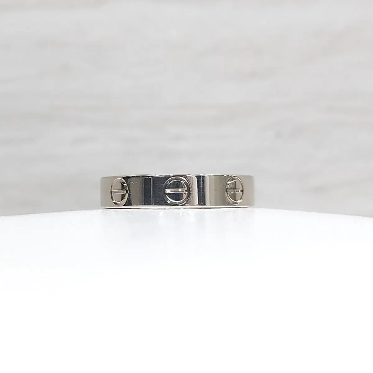 까르띠에 러브 밴드 링 18K 화이트골드 스몰 49호 CRB4085149