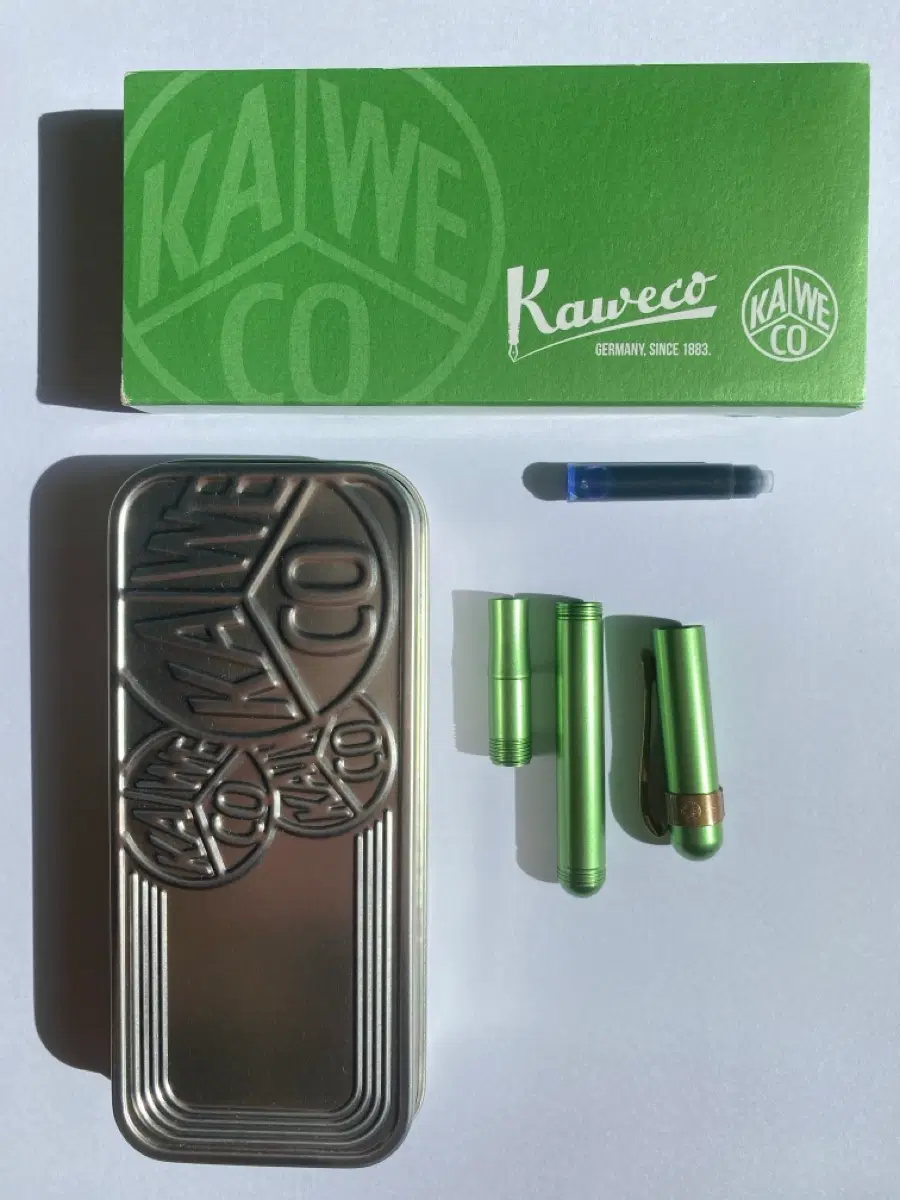 카웨코 릴리풋 그린 알루미늄 만년필 바디&클립 (펜촉유닛x) kaweco liliput 트노 트래블러스노트 알스포츠