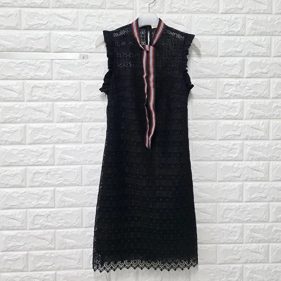 XS 산드로 Sandro 블랙 메쉬 민소매 원피스 E758