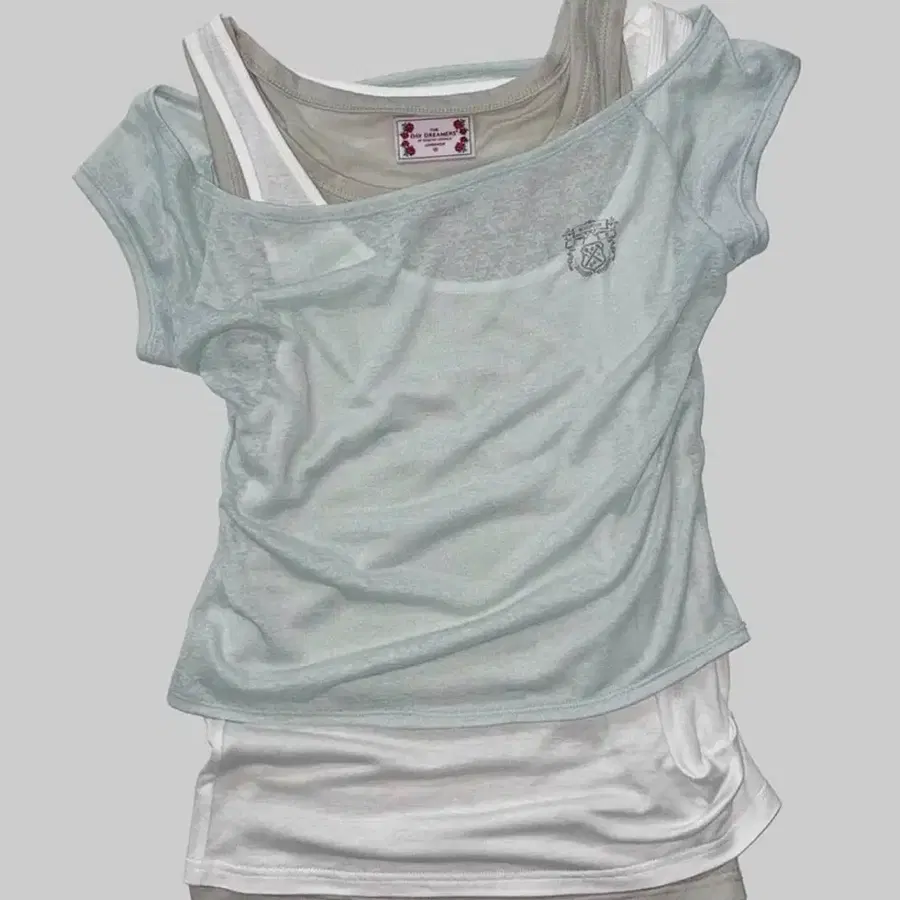 스컬프터 레이지 Lazy Sleeveless Layered Tee 민트