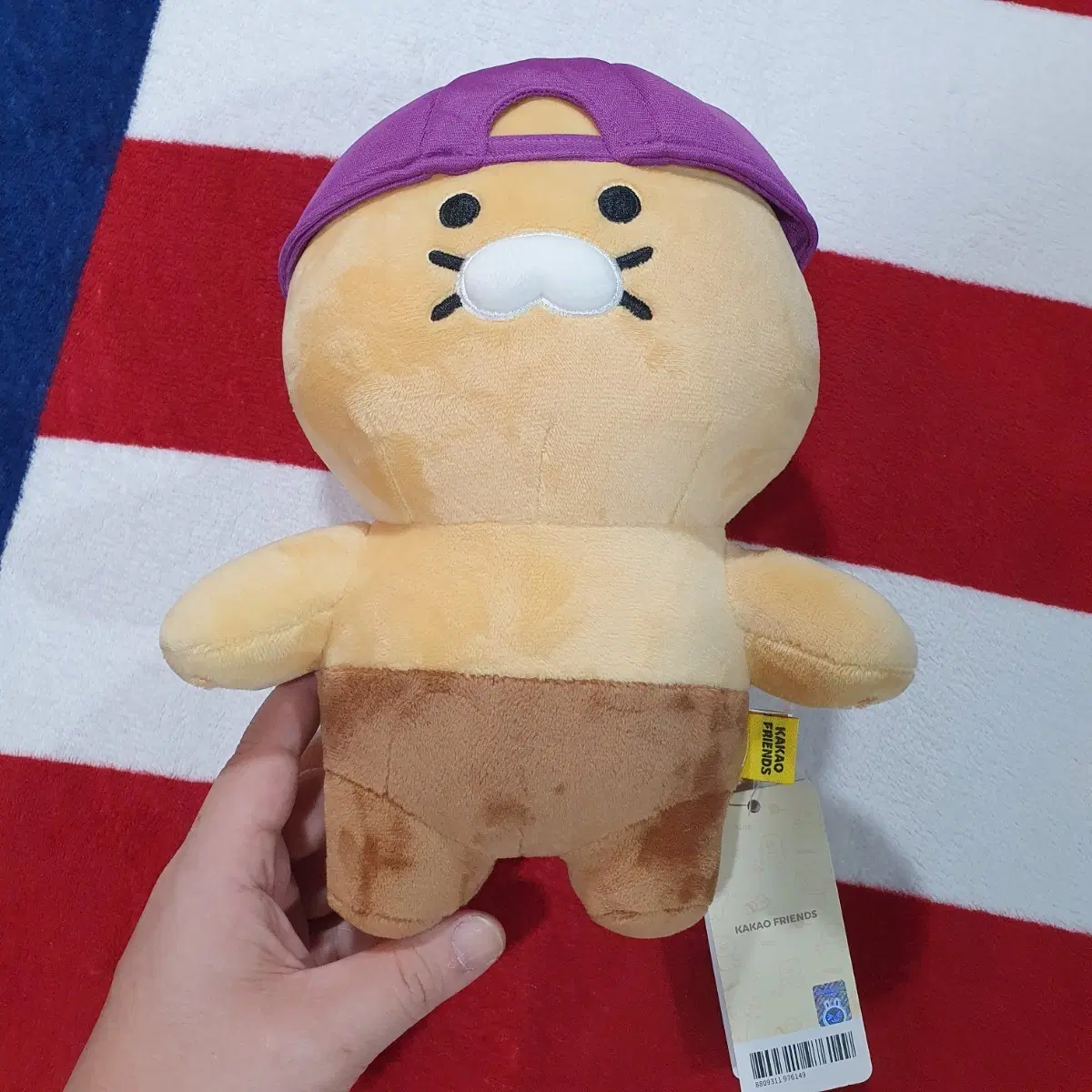 카카오프렌즈 춘식이 인형 보라색 모자