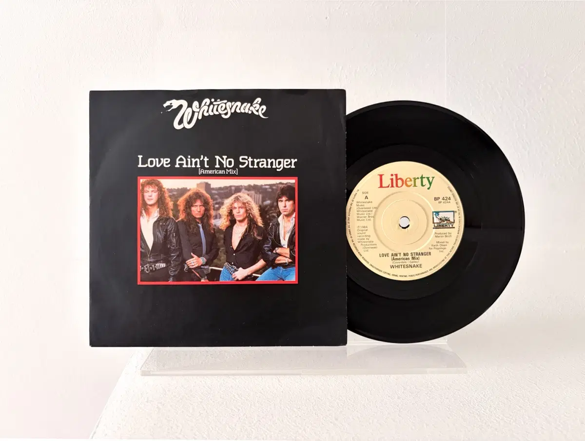 UK 화이트스네이크 Love Ain't No Stranger 45rpm 7인치싱글 Whitesnake 락 메탈 LP 레코드