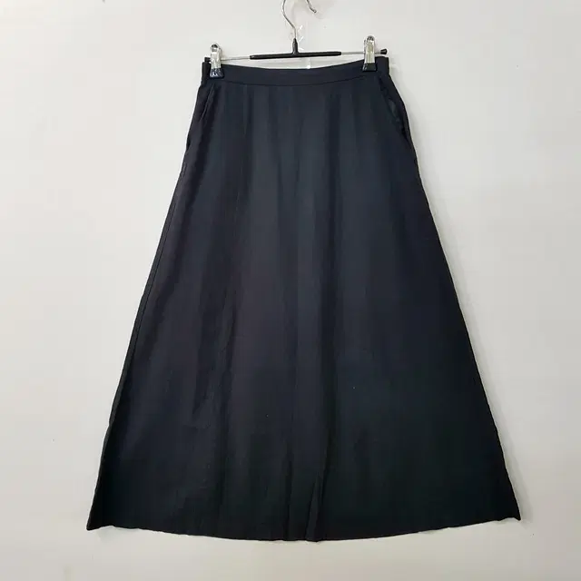 GU 린넨 밴딩 스커트 블랙