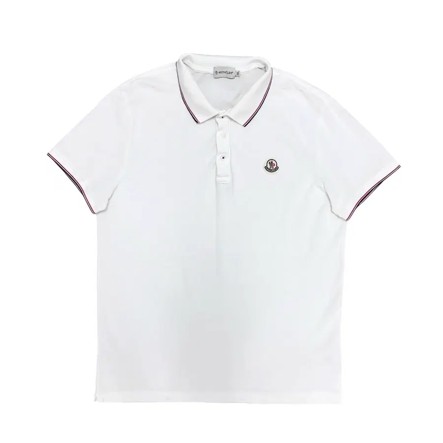 몽클레어 패치로고 화이트 카라티(XL)