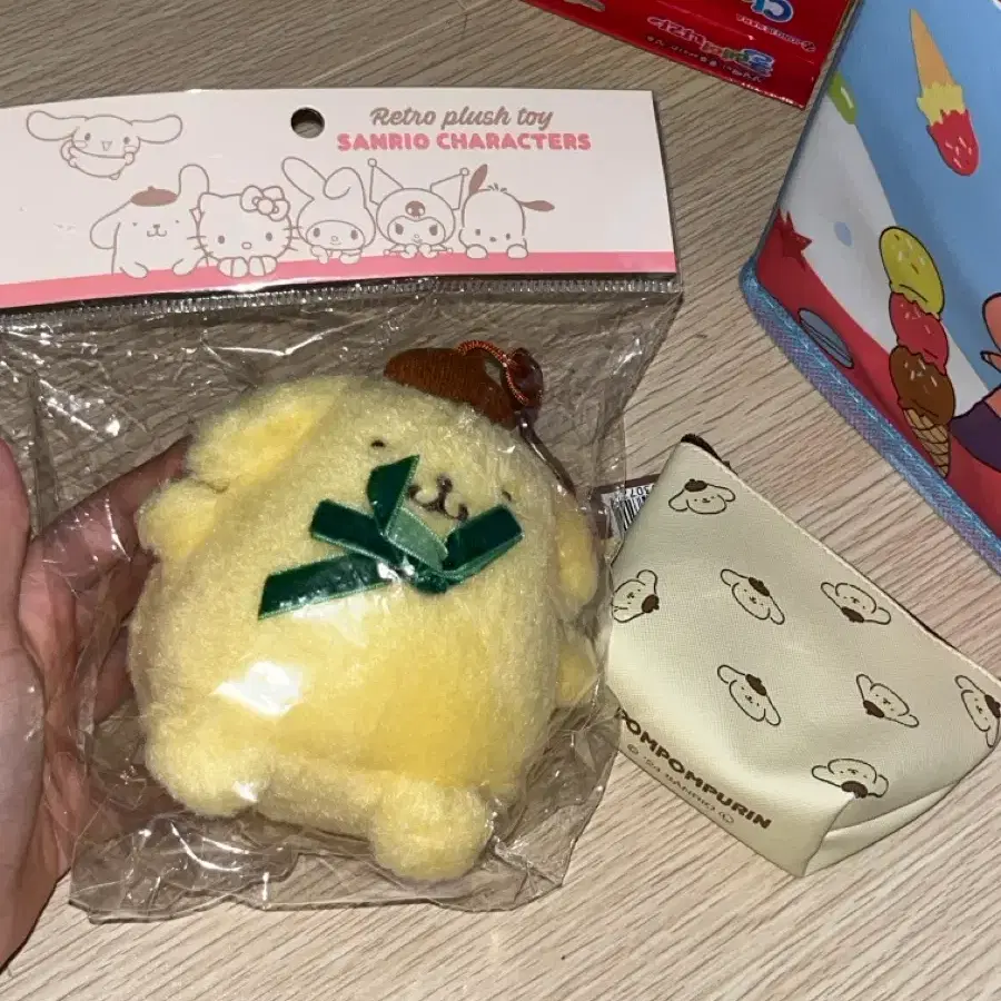 산리오 폼폼푸린 고전 레트로 인형 키링