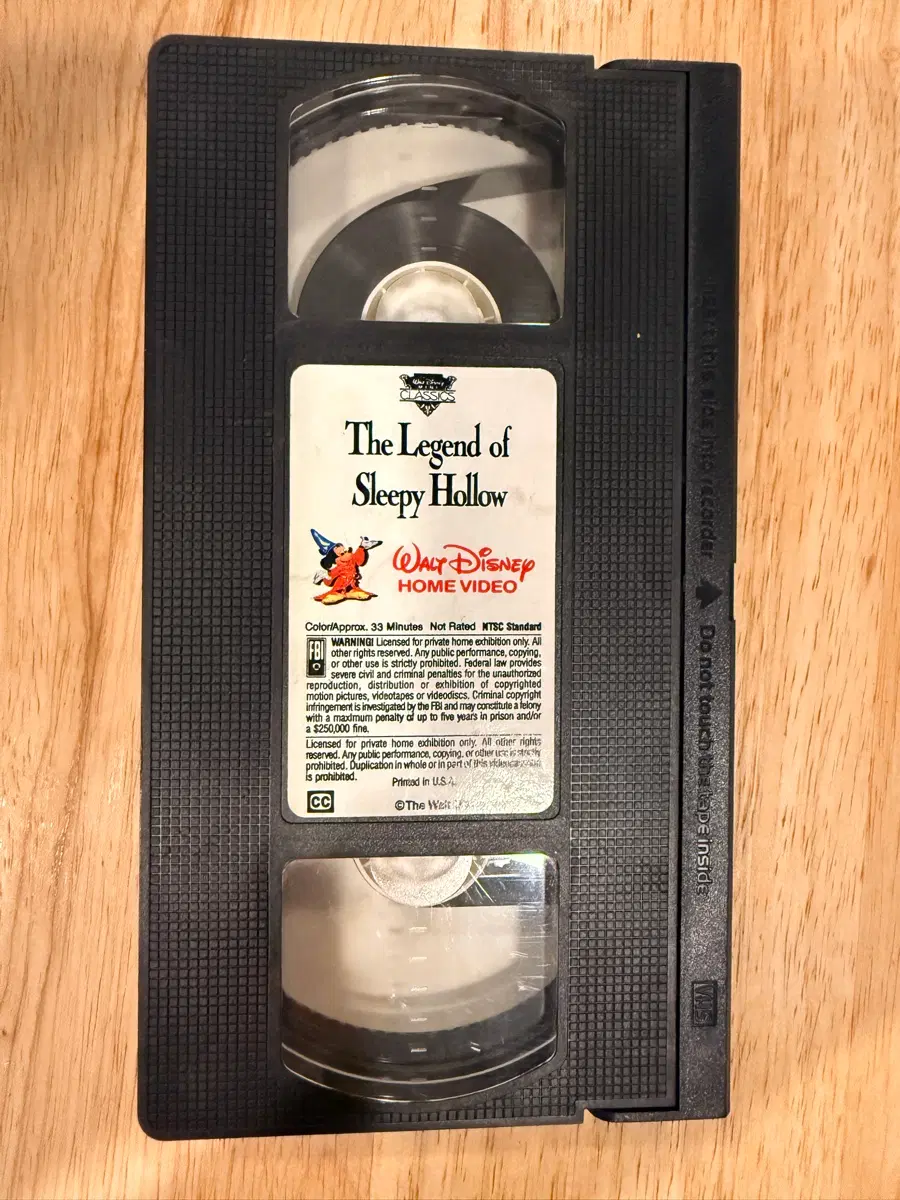 디즈니 클래식 슬리피 할로우 VHS