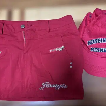 Munsingwear 여성용 골프웨어 스커트 캡 세트