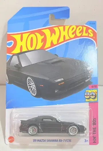 MATTEL HOTWHEELS HW:THE '80S HNK56 '89 MAXDA SAVANNA RX-7 FC3S/블랙 51/250