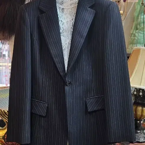스트라이프 블레이저자켓바지정장