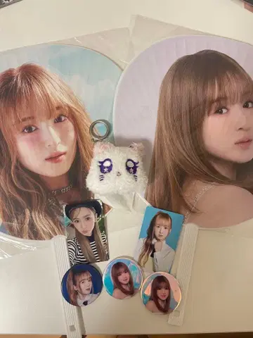 ME:I 미아이 야마모토 스즈 SUZU 굿즈 세트 부채 캔뱃지 트레이딩 카드