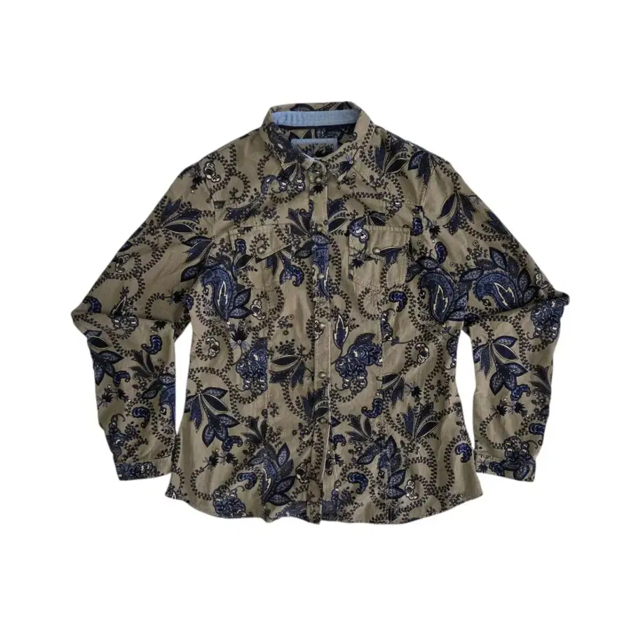 Massimo Dutti 마시모두띠 여성 페이즐리 코듀로이 셔츠