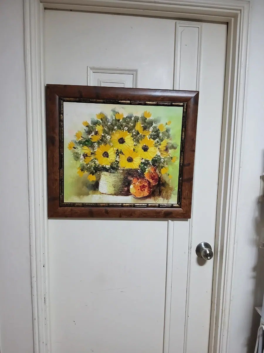 꽃 그림 유화 액자