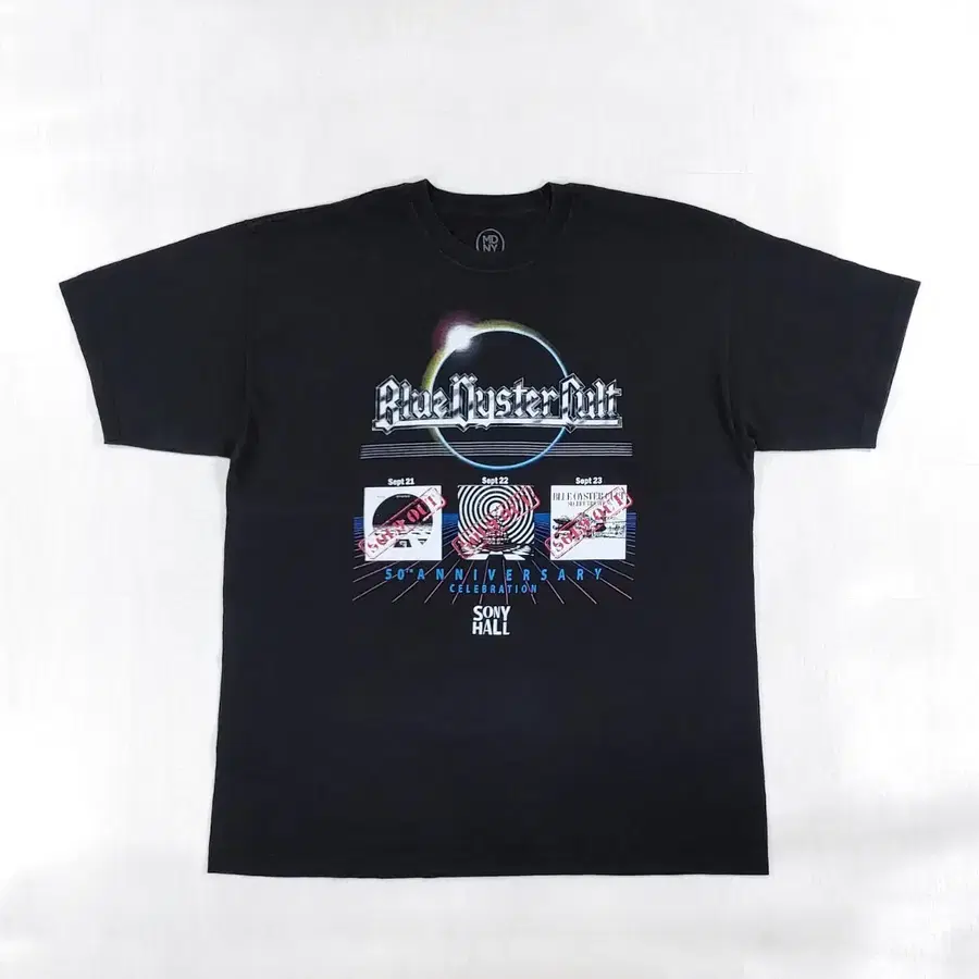 블루 오이스터 컬트 50주년 기념 밴드 투어 반팔 티셔츠 XL