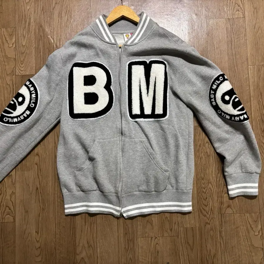 베이비마일로 BM 패치 야구점퍼 코튼 바시티