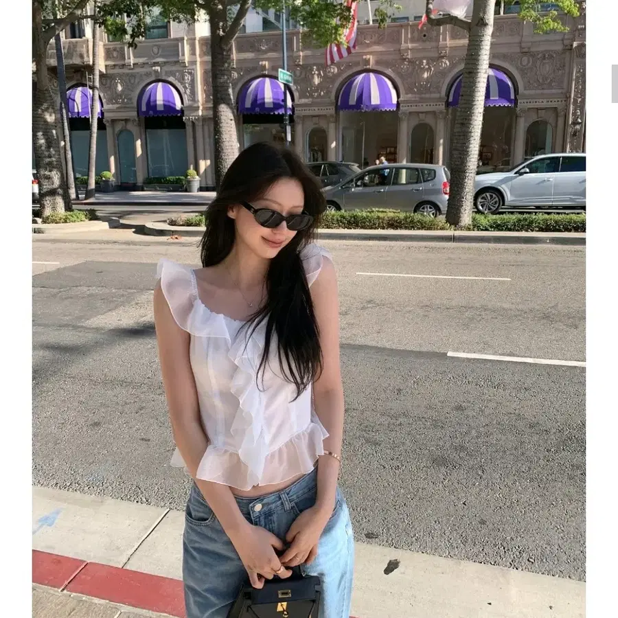 르플레인) 프릴 블라우스