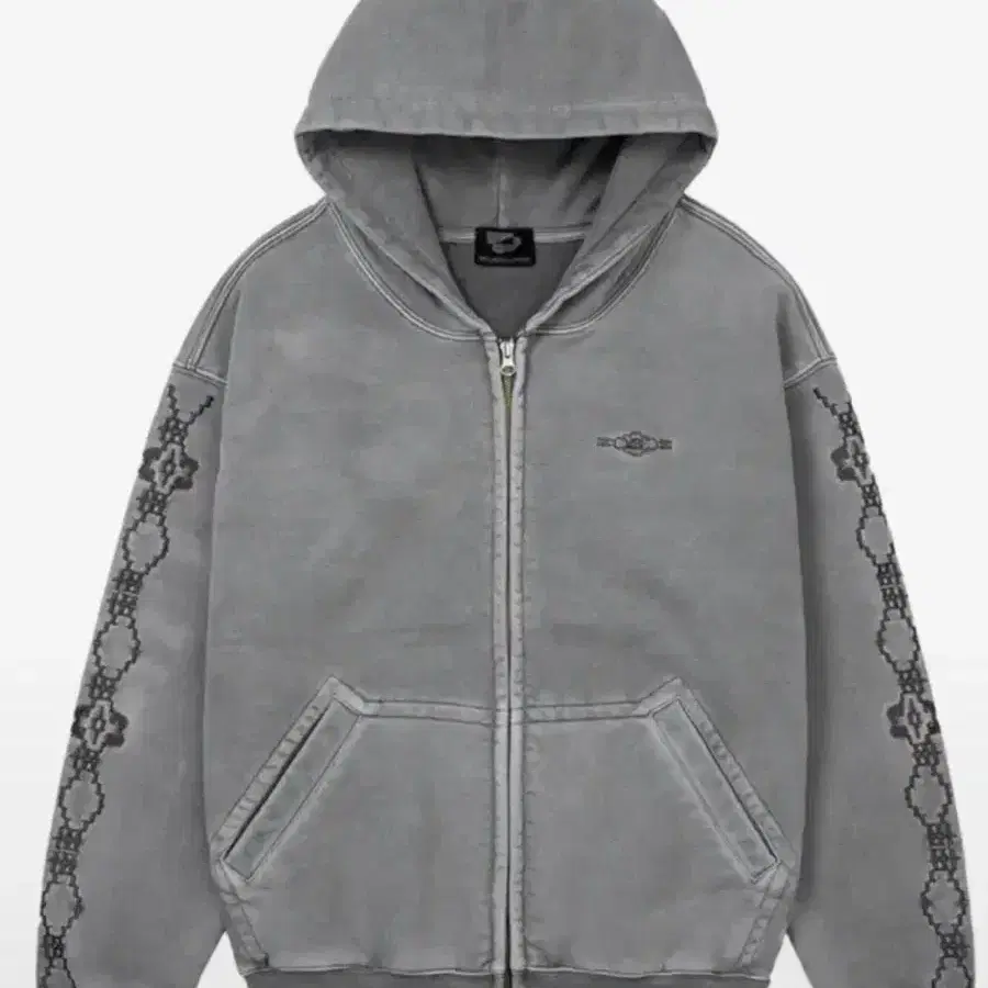 웰빙익스프레스 후드집업 sleeve embroidered zip up