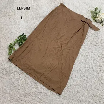 렙심 롱 스커트 레이온 혼방 캐주얼 페미닌 오피스 L
