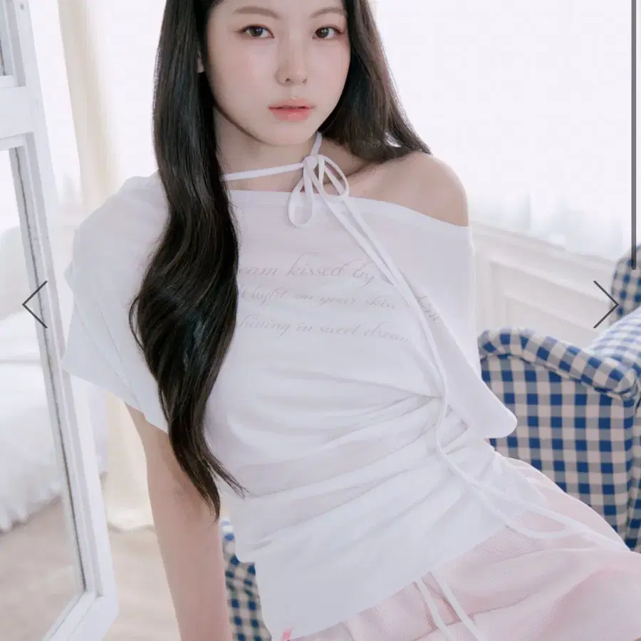 데이니 Daydream shirring tee 데이드림 셔링 티 (Ivory)