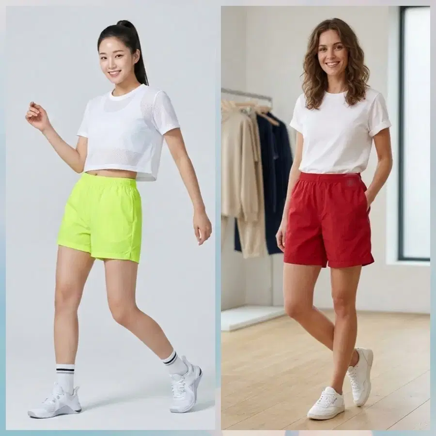 여성 반바지 2개 일괄가격 (새상품)