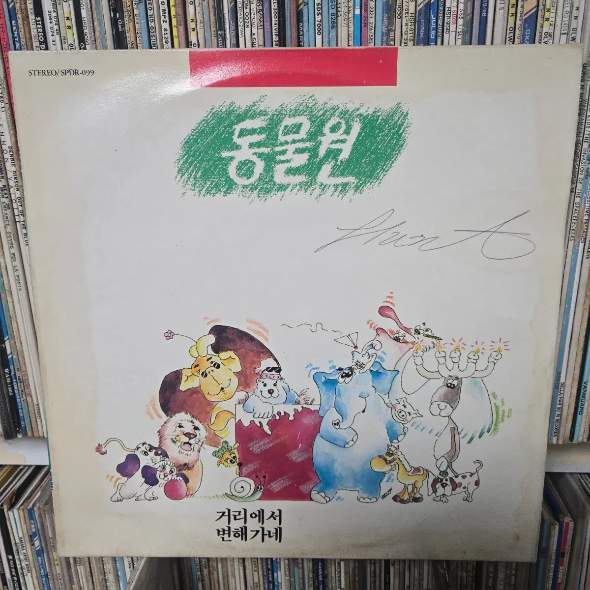 동물원 lp판 김광석
