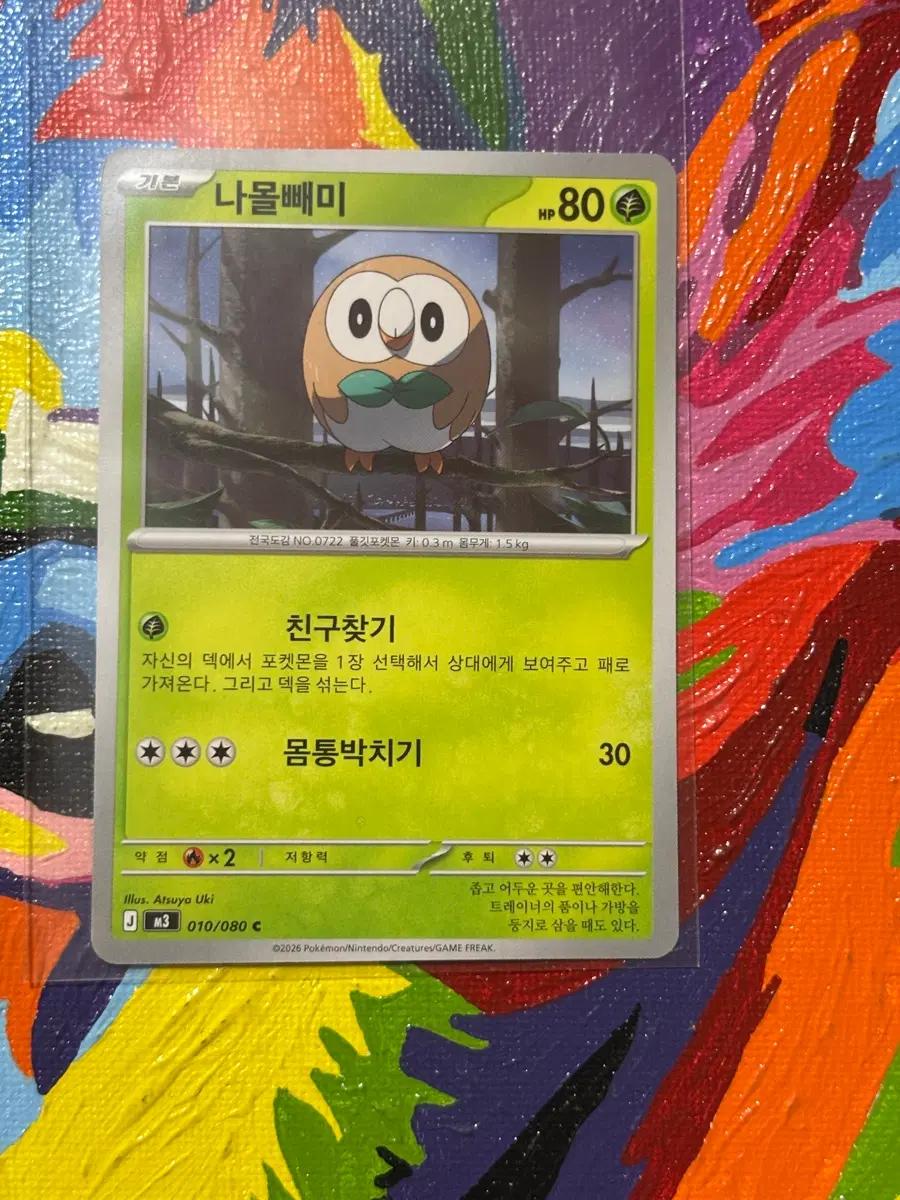 포켓몬스터 나몰빼미m3 포켓몬 카드 인테리어 소품 꾸미기용 포장용