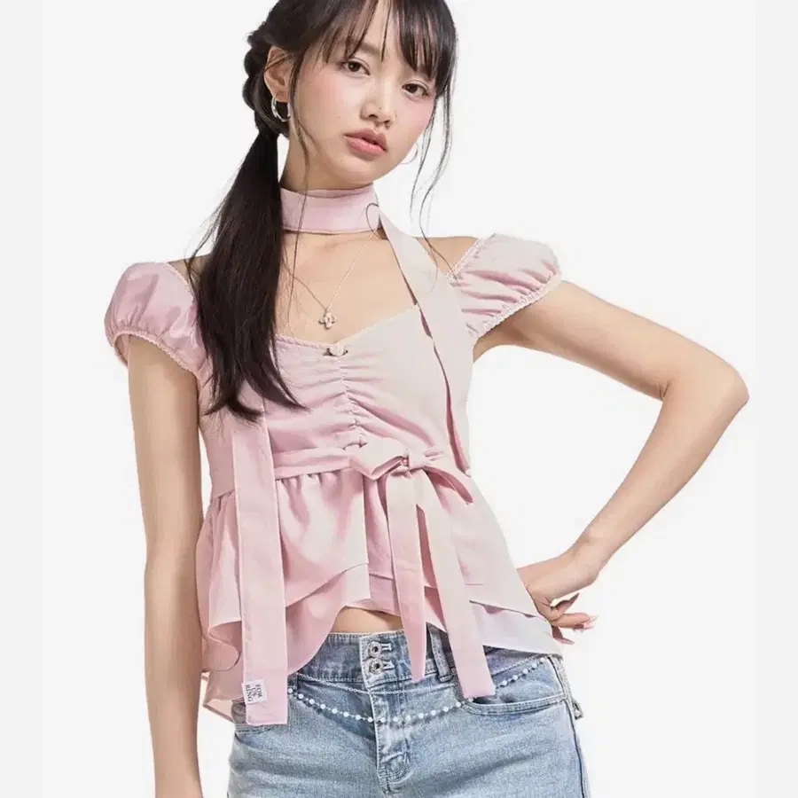 포어링 Dream girl blouse (pink)