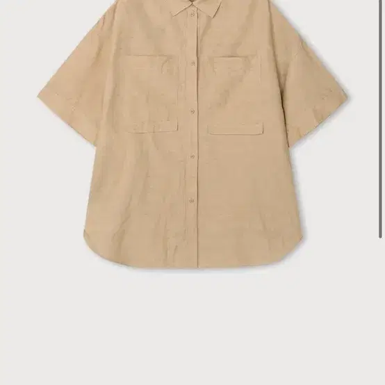 에토스 LINEN HALF SLEEVE SHIRT 베이지