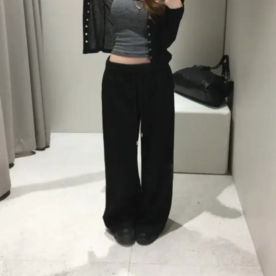 에이블리 폴딩 와이드 팬츠