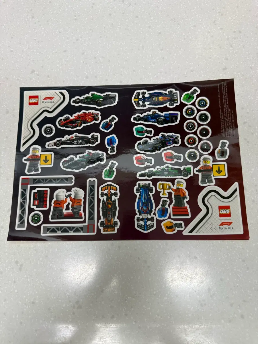 레고 F1 스티커 3장 세트