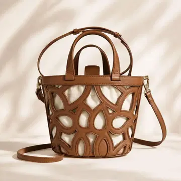 ZARA 컷워크 2WAY 숄더백 브라운 복조리 포함