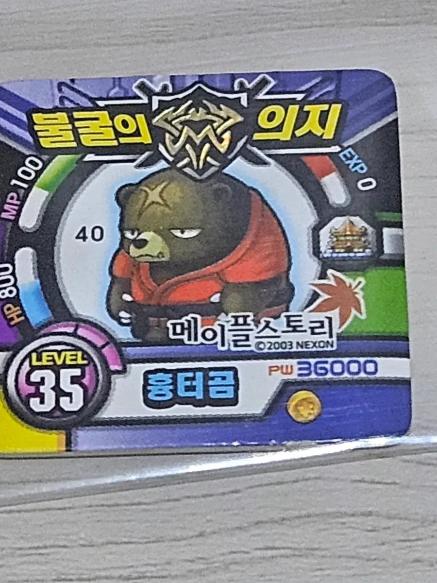 [고전] 메이플스토리 소형딱지 흉터곰