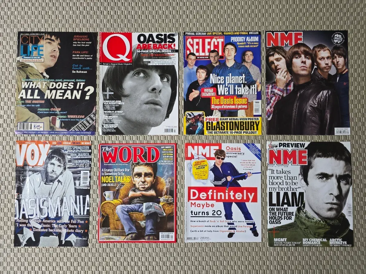 포스터 oasis 오아시스 매거진 표지 스크랩 8장