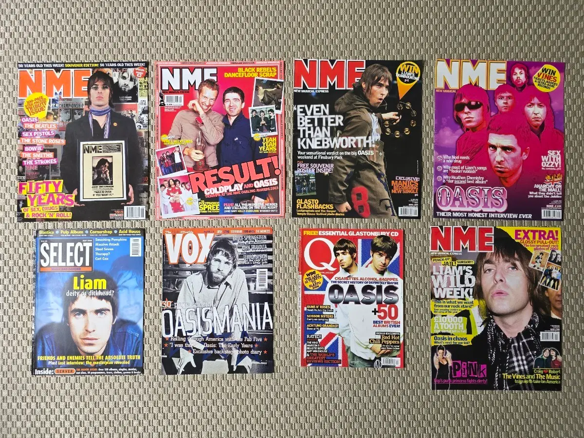 포스터 oasis 오아시스 매거진 표지 스크랩 8장